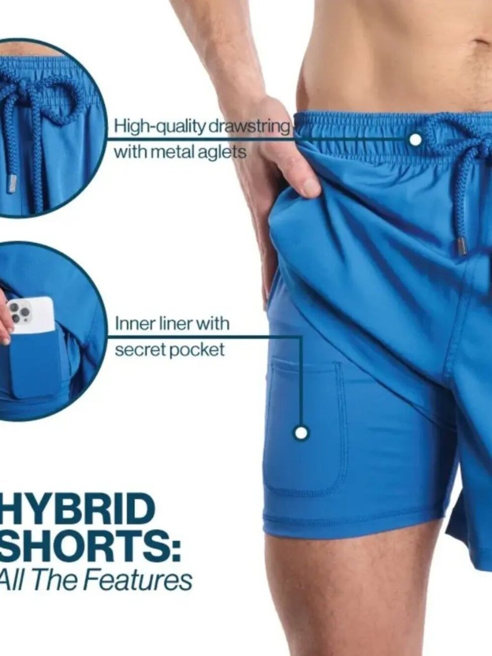 Men's Capelle Miami Lined Hybrid Compression Shorts Set + Matching Shirt-Size 3X - Picture 4 of 15